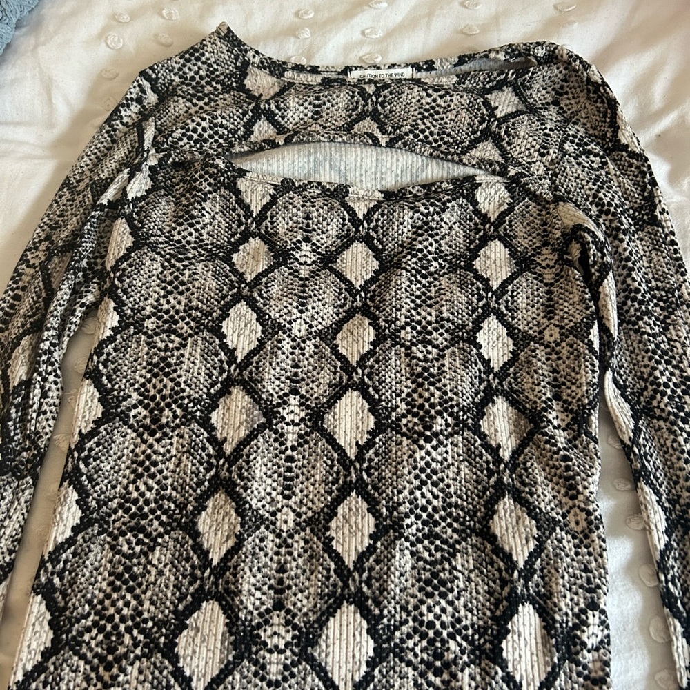 Snake skin long sleeve shirt
